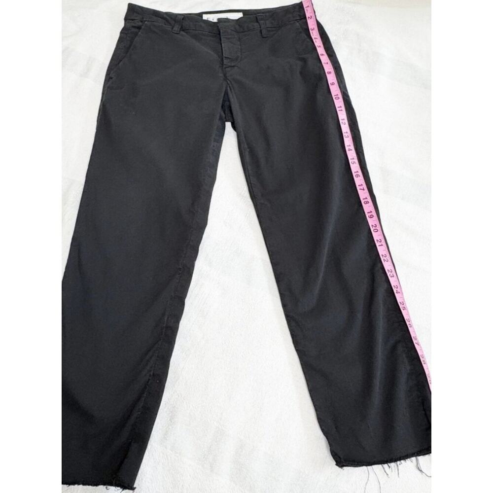 Frank & Eileen Wicklow Crop Pants Washed Black Raw Hem Size 2 - Picture 12 of 15